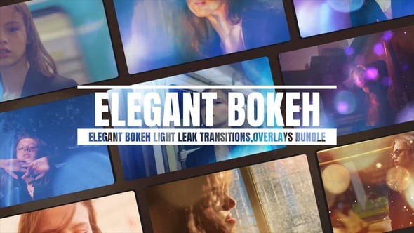 Download Elegant Bokeh Light Leak Transitions Overlays Bundle – Videohive