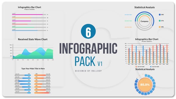 Download Infographics Pack V1 – Videohive