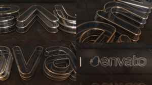 Elegant Glass and Gold Logo Reveal